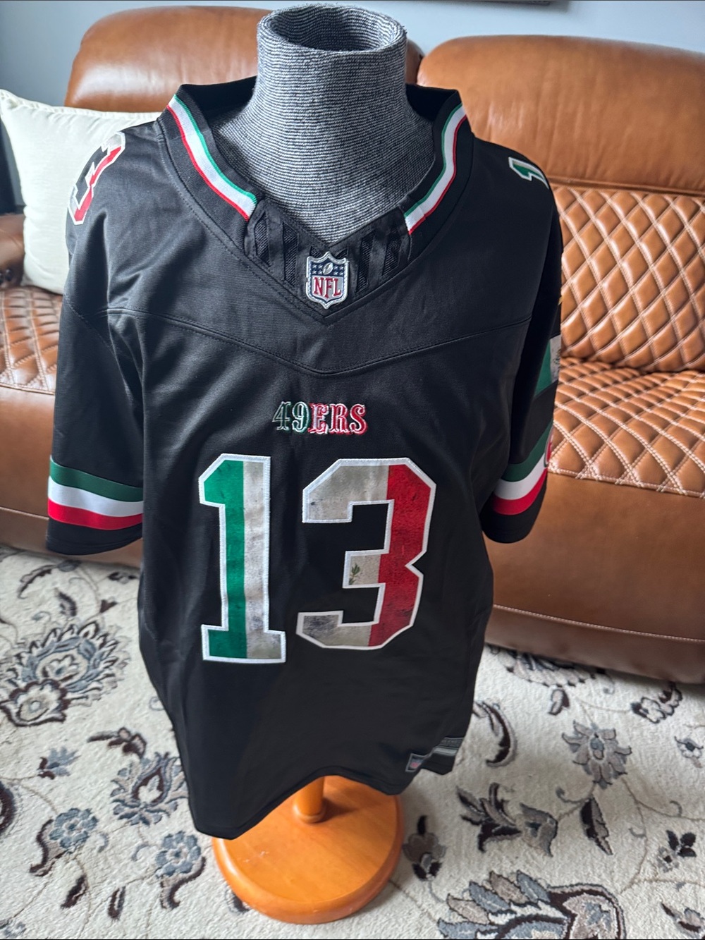 NFL Black San Francisco 49ers #13 Jersey with Green, White & Red Accents